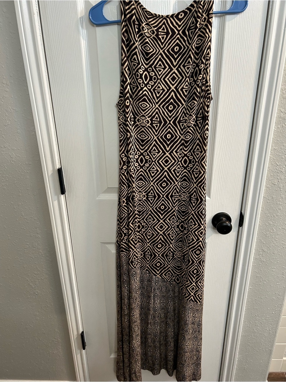 Soft Surroundings Tulum Maxi Dress M Tank Stretch Aztec Tribal Beach Resort - Picture 6 of 7